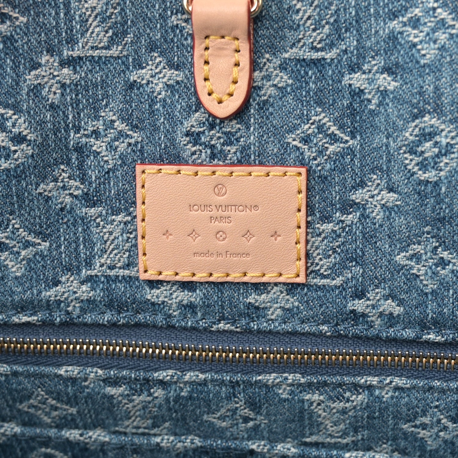 Louis Vuitton Monogram Denim Onthego MM Blue 6 of 9