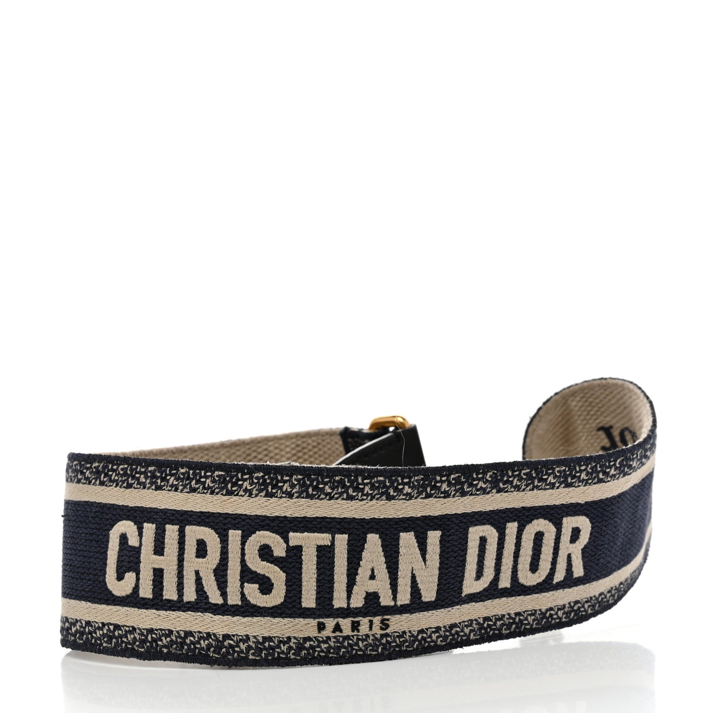 Canvas Embroidered Shoulder Strap Blue