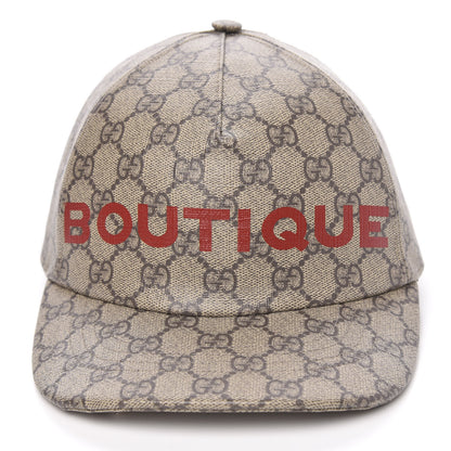 Gucci GG Supreme Monogram Boutique Print Baseball Hat S Beige 5 of 8