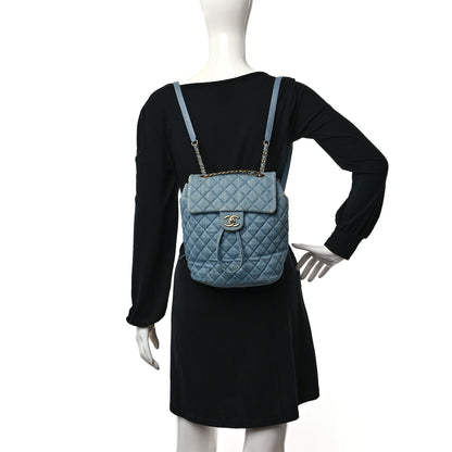Chanel Washed Denim Quilted Small Urban Spirit Backpack Light Blue 2 of 10