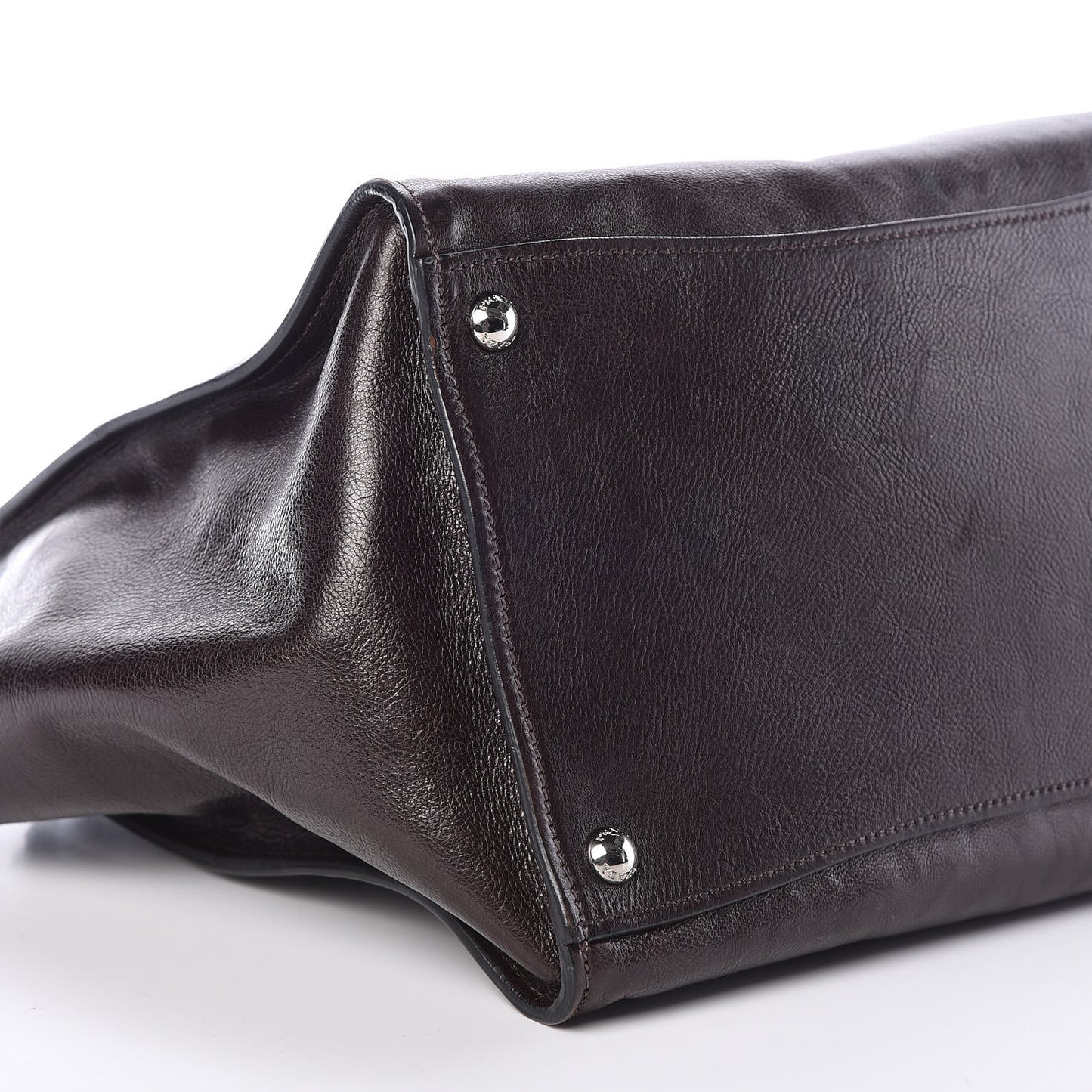Glace Calfskin Twin Pocket Tote Moro