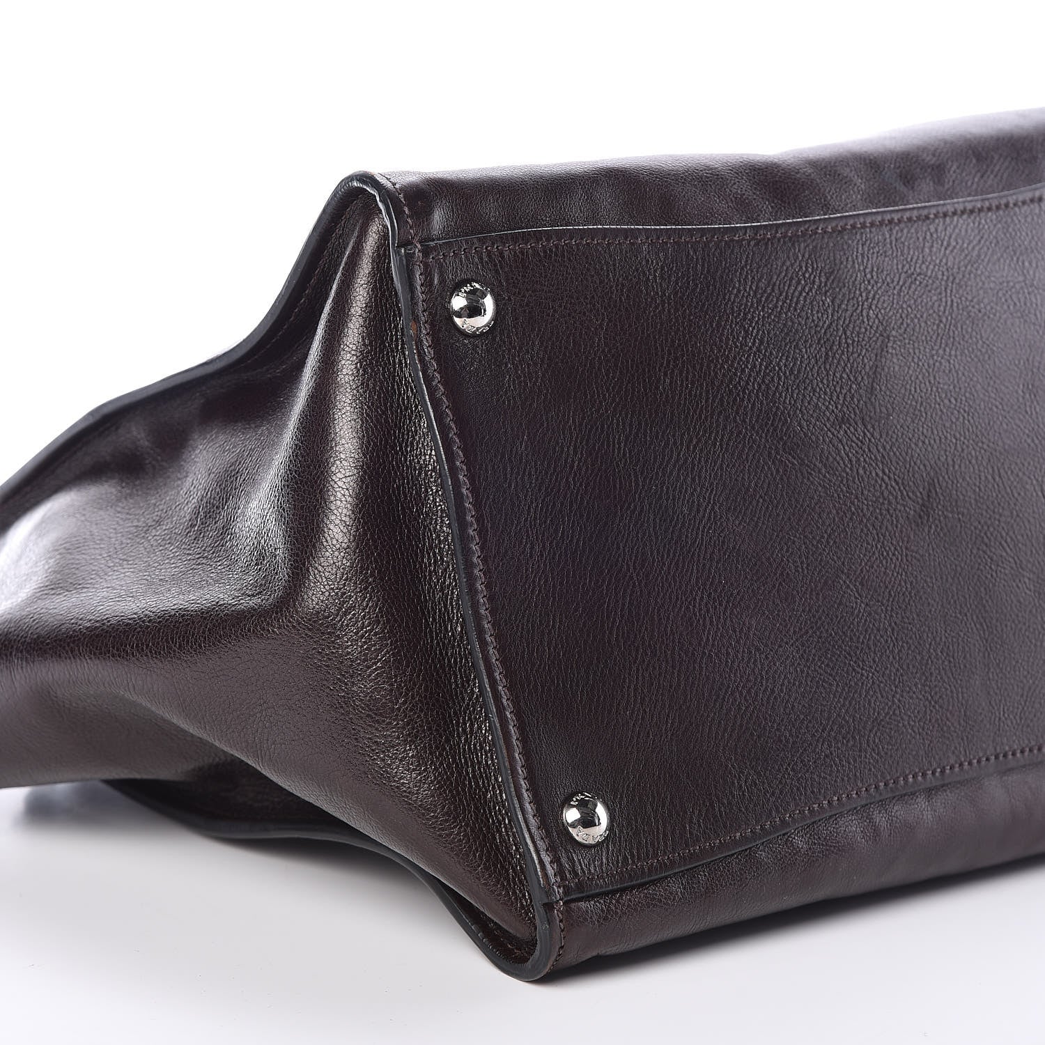 Prada Glace Calfskin Twin Pocket Tote Moro 11 of 16