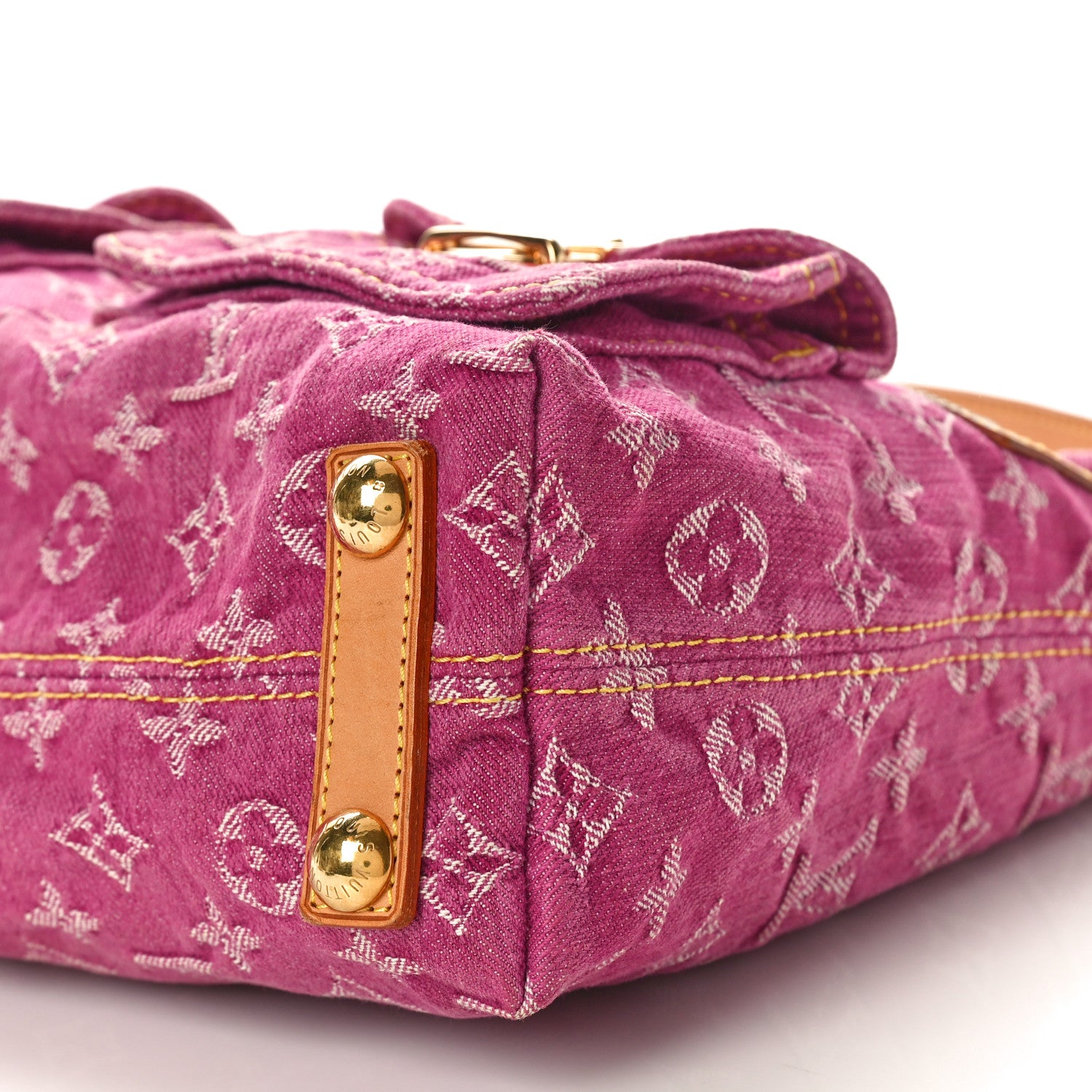 Louis Vuitton Denim Baggy PM Fuchsia 9 of 11