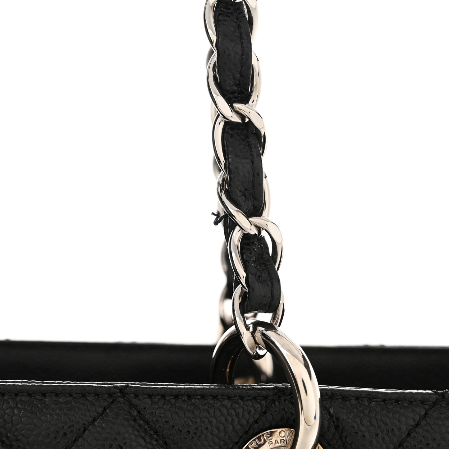 Caviar Quilted Grand Shopping Tote GST Black