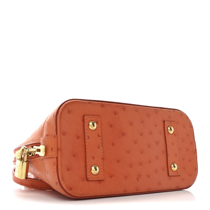 Louis Vuitton Ostrich Alma BB Piment 4 of 9