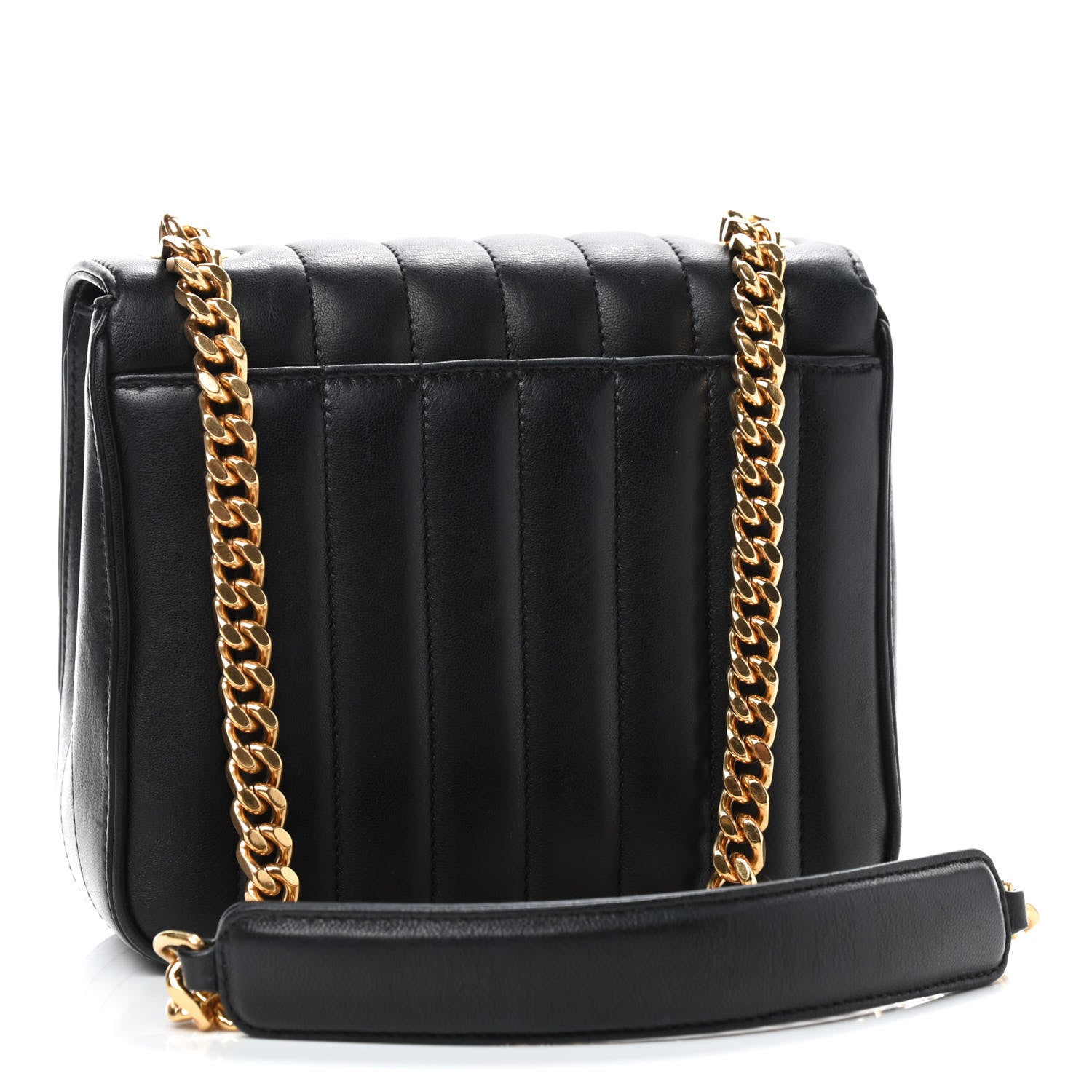 Saint Laurent Lambskin Matelasse Monogram Medium Vicky Chain Bag Black 3 of 10