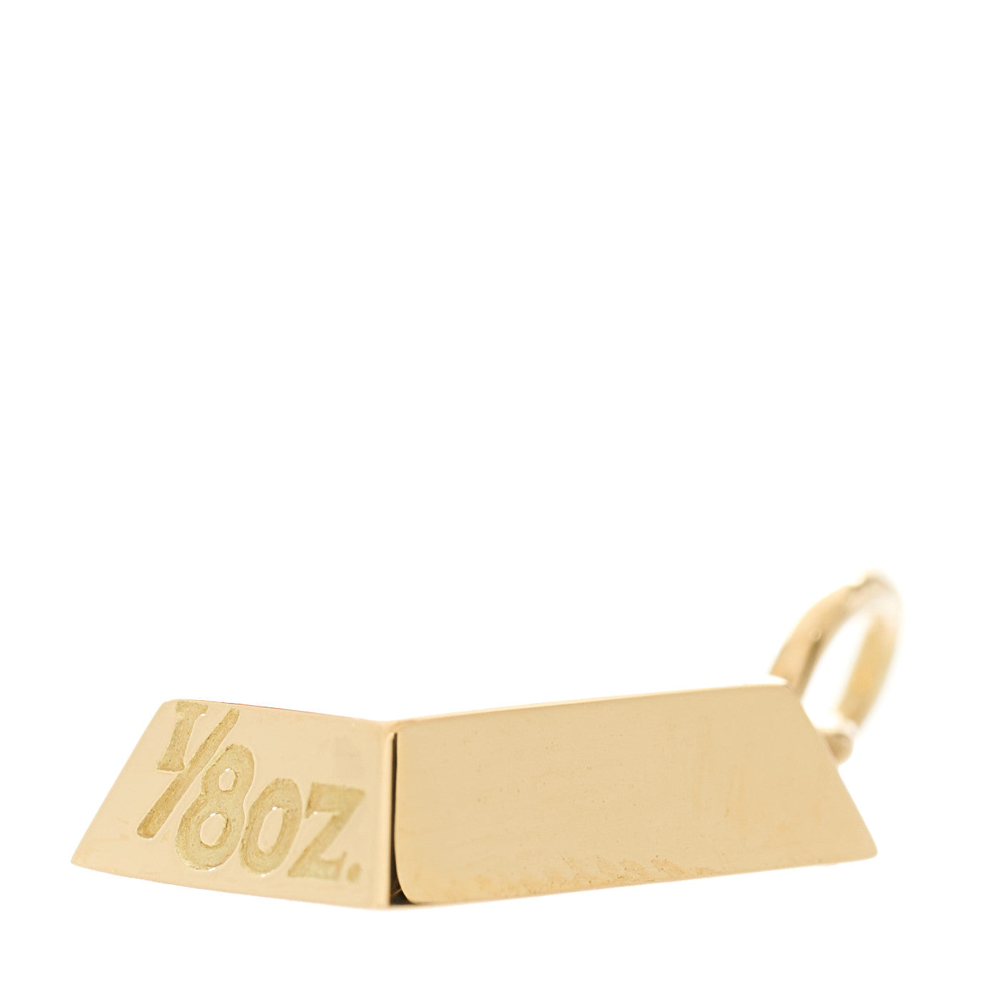 18K Yellow Gold Ingot Bar Charm
