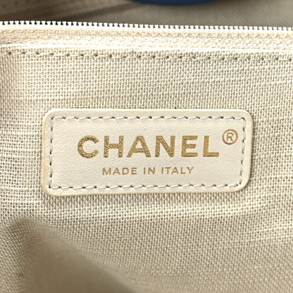 Chanel Cotton Medium Deauville Tote Blue White 8 of 12