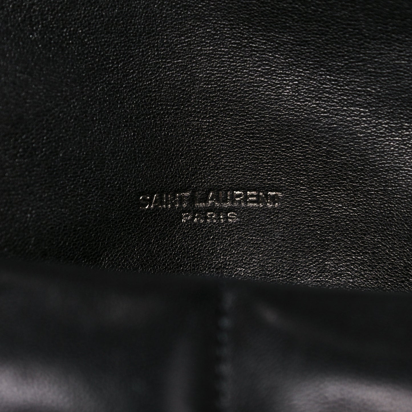 Lambskin Quilted Small Loulou Puffer Monogram Chain Satchel Black