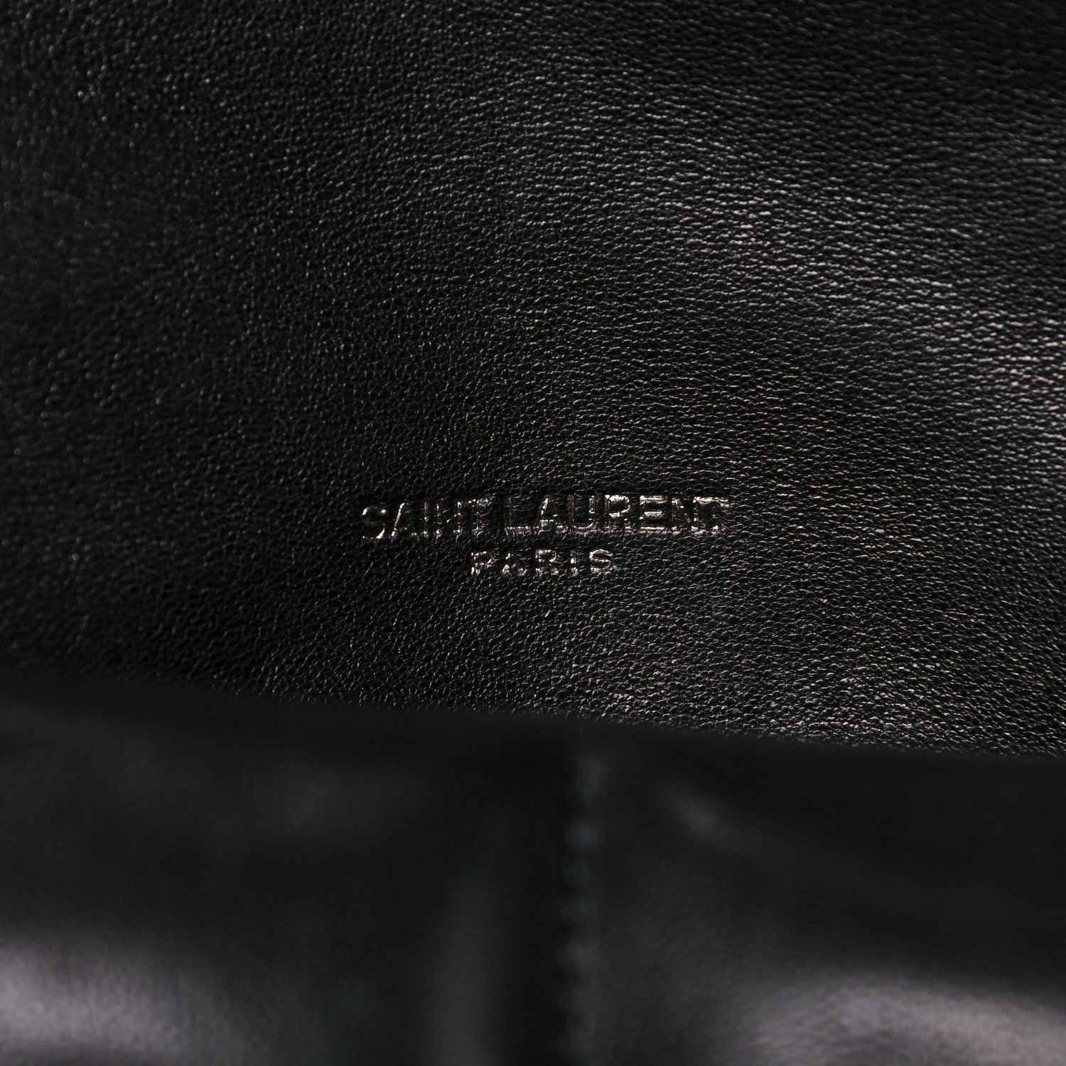 Saint Laurent Lambskin Quilted Small Loulou Puffer Monogram Chain Satchel Black 8 of 13