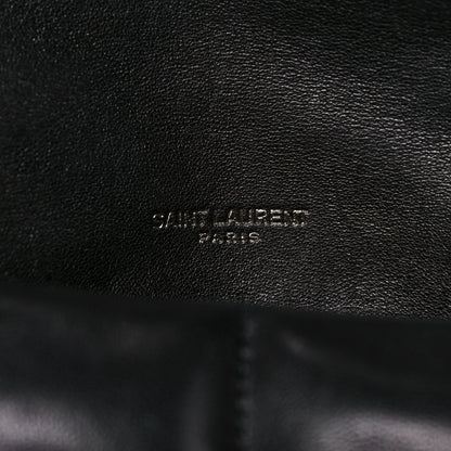 Saint Laurent Lambskin Quilted Small Loulou Puffer Monogram Chain Satchel Black 8 of 13