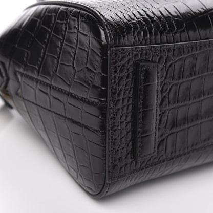 Givenchy Calfskin Crocodile Embossed Mini Antigona Black 8 of 10