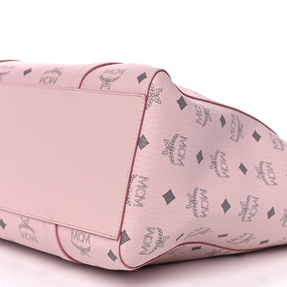 MCM Visetos Toni Shopper Tote Powder Pink 8 of 11