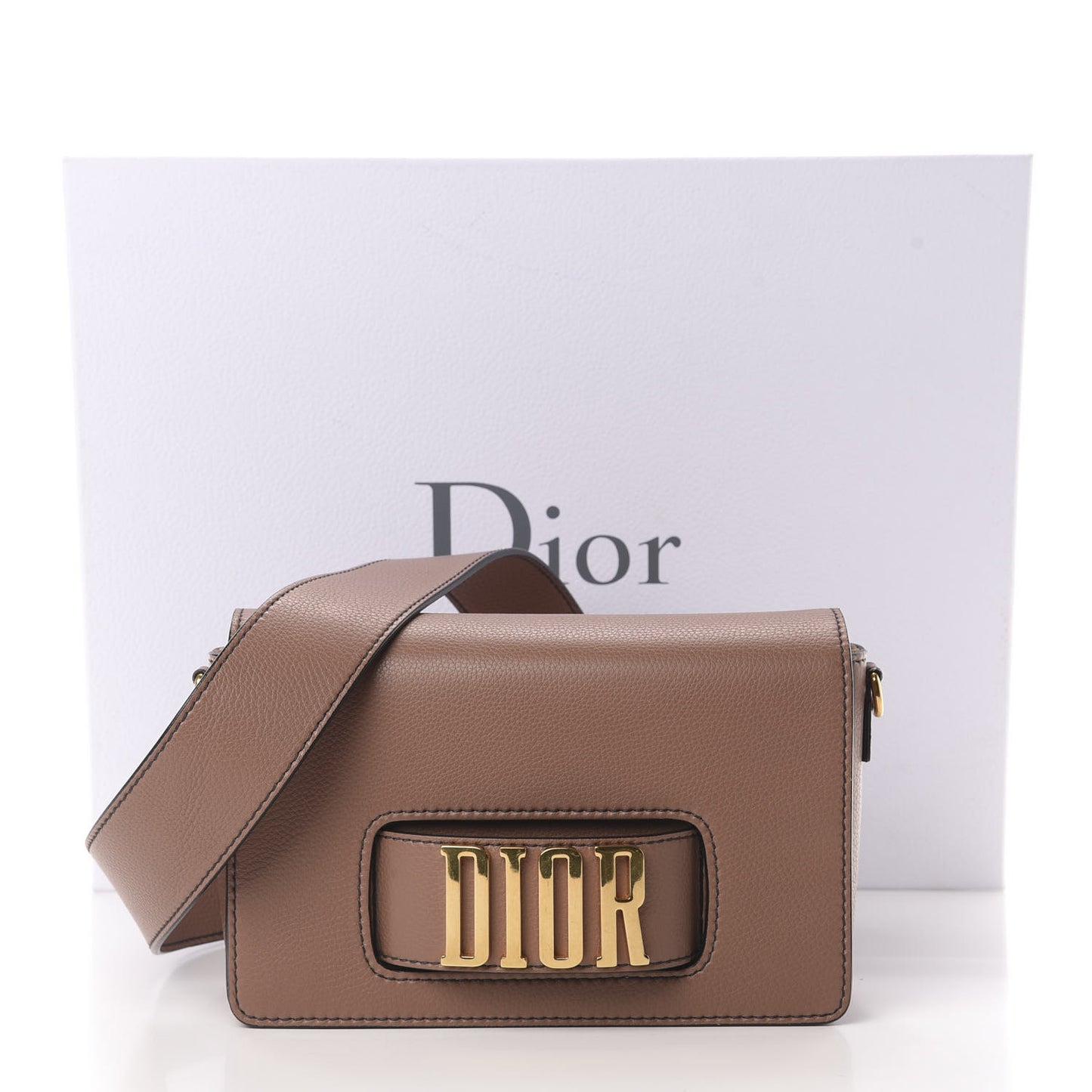 Grained Calfskin Dio(r)evolution Flap Bag Petale