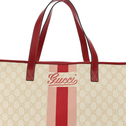 Gucci GG Plus Monogram Web Stripe Large Joy Tote Red 5 of 10