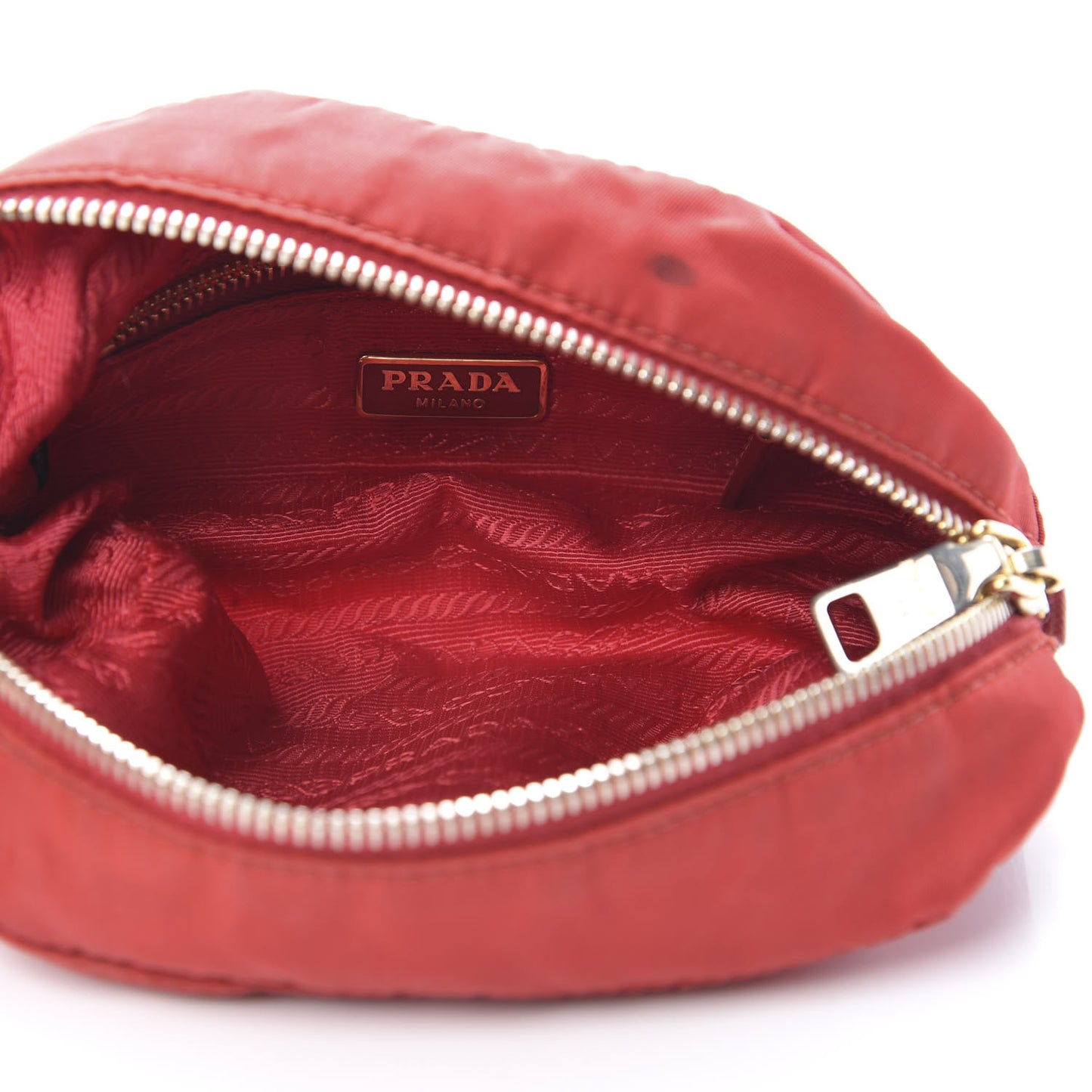 Nylon Vela Cosmetic Pouch Red
