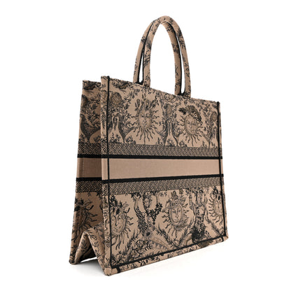 Christian Dior Canvas Embroidered Large Toile de Jouy Soleil Book Tote Beige 3 of 13