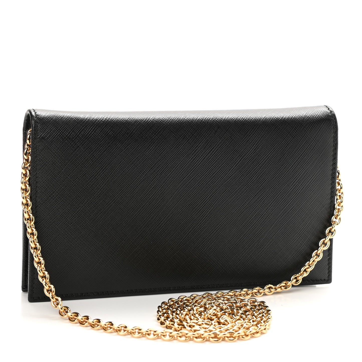 Calfskin Vara Wallet On Chain Black