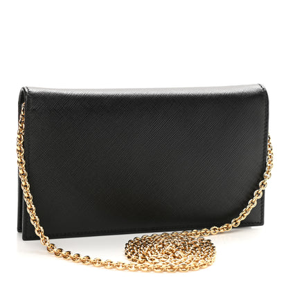 Salvatore Ferragamo Calfskin Vara Wallet On Chain Black 2 of 10