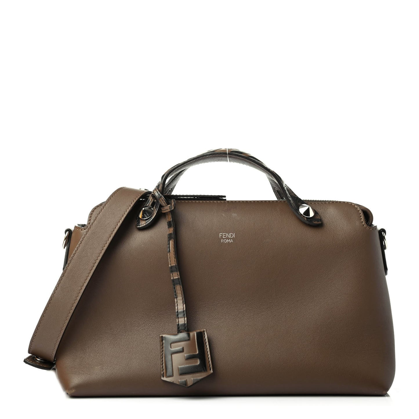 Vitello Dolce Bi-Color FF 1974 Embossed Medium By The Way Boston Bag Maya Black
