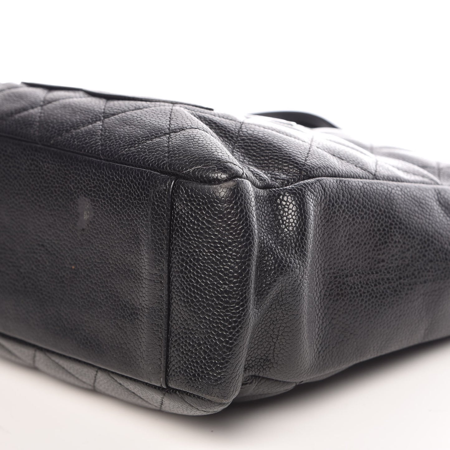 Caviar Quilted Petit Shopping Tote PST Black