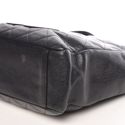 Chanel Caviar Quilted Petit Shopping Tote PST Black 6 of 14