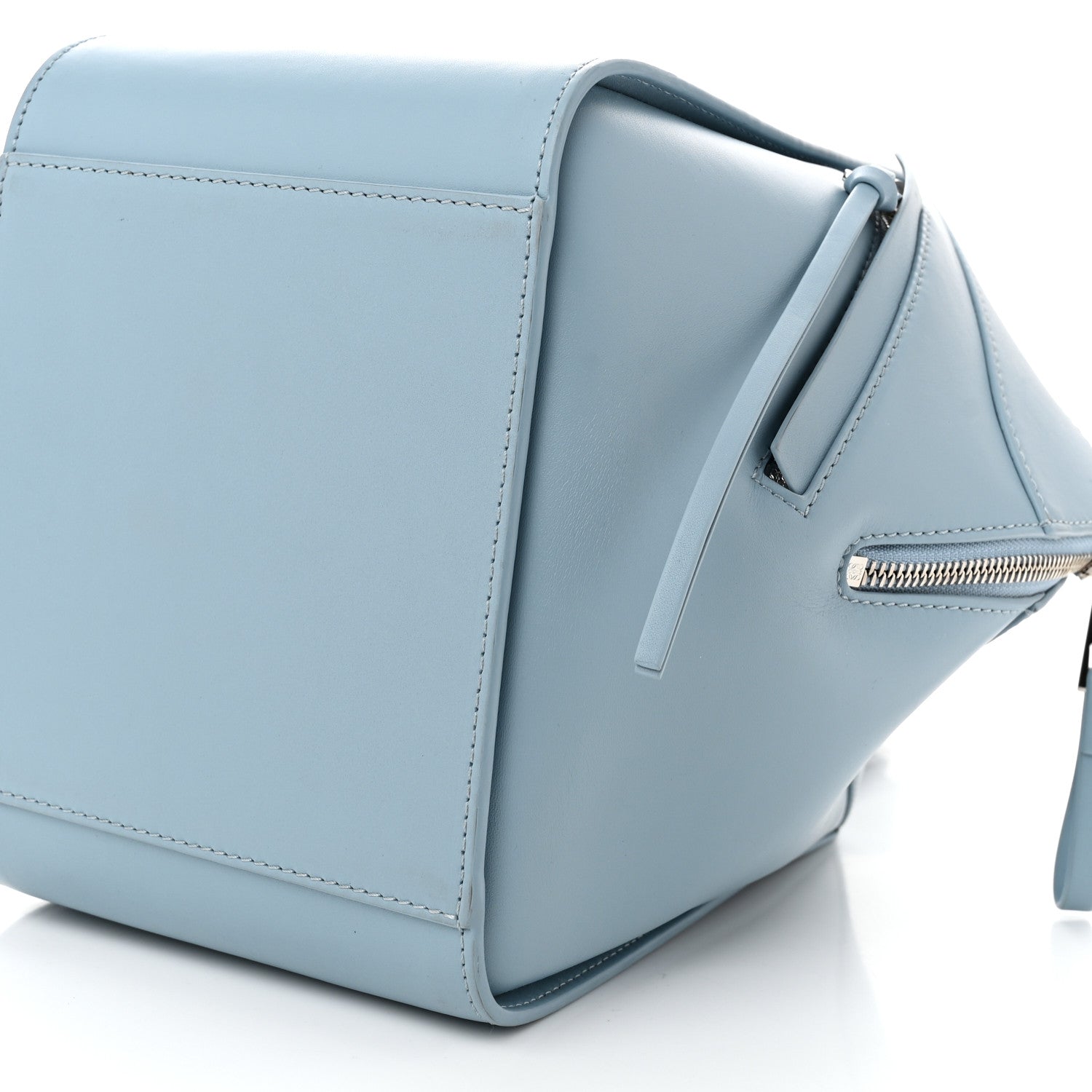 Loewe Satin Calfskin Compact Hammock Shoulder Bag Dusty Blue