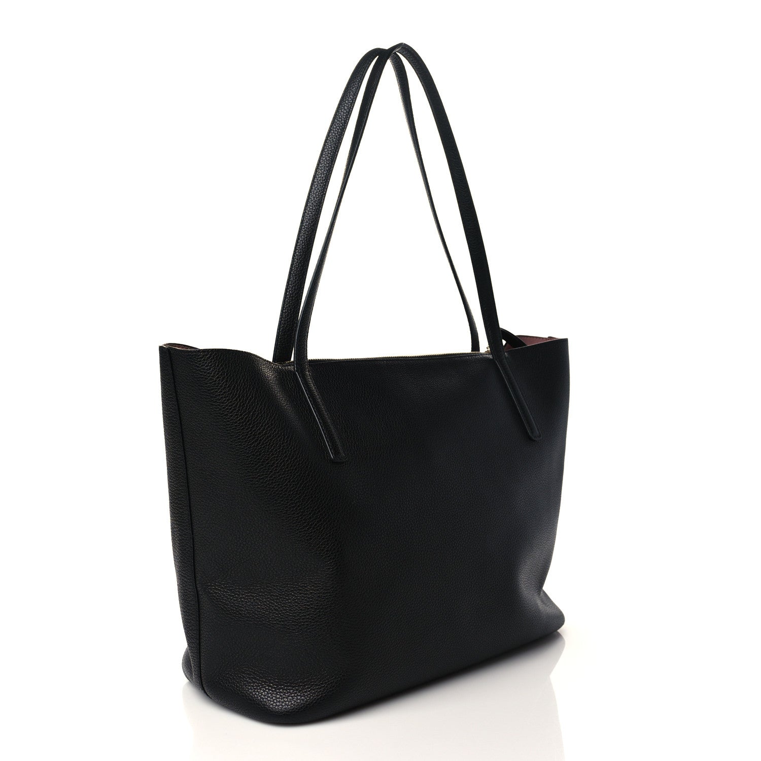 Salvatore Ferragamo Grainy Calfskin Medium Gancini Tote Black 3 of 6