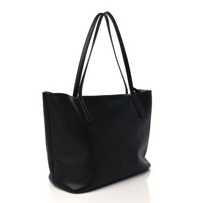 Salvatore Ferragamo Grainy Calfskin Medium Gancini Tote Black 3 of 6