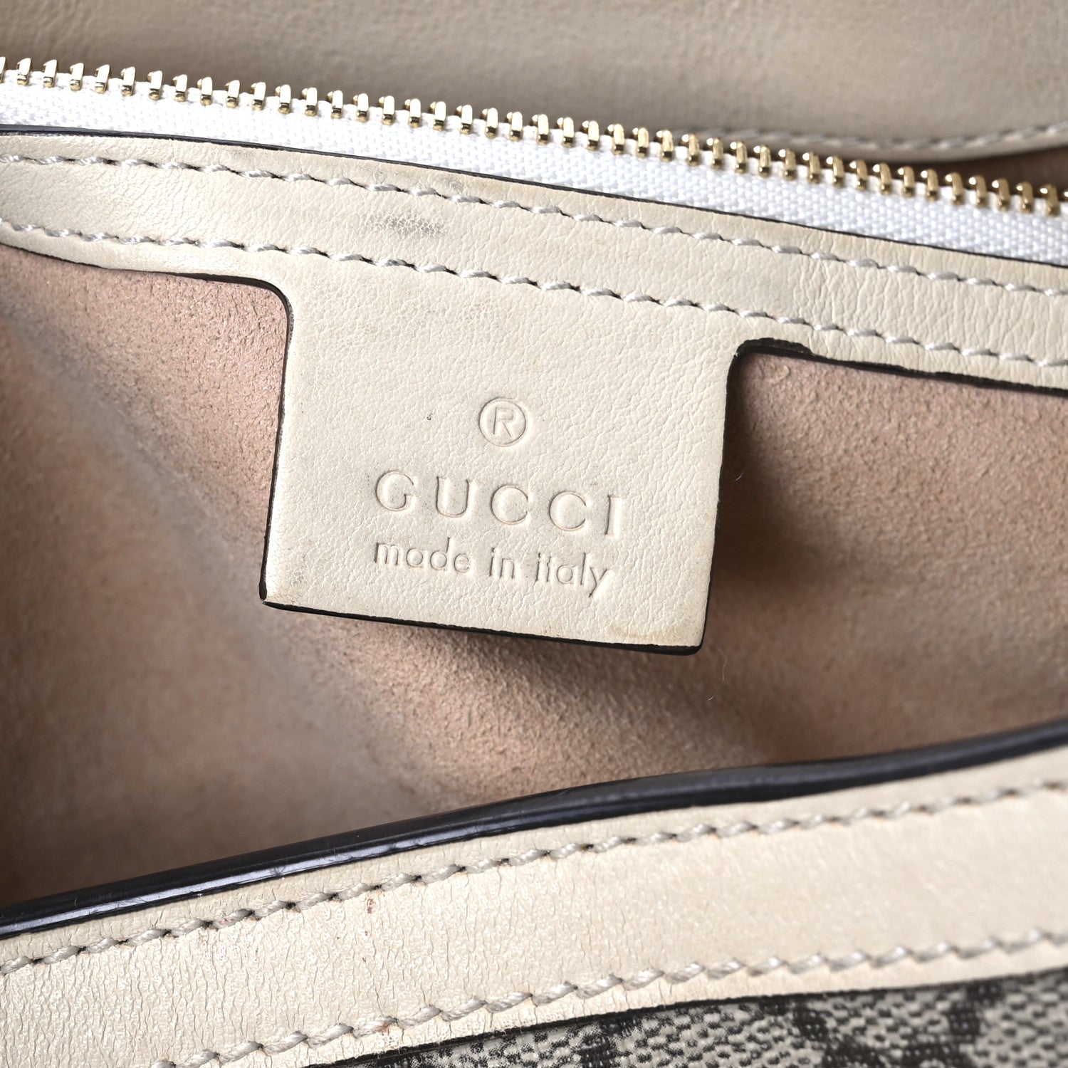 Gucci GG Supreme Monogram Medium Padlock Tote White 6 of 12