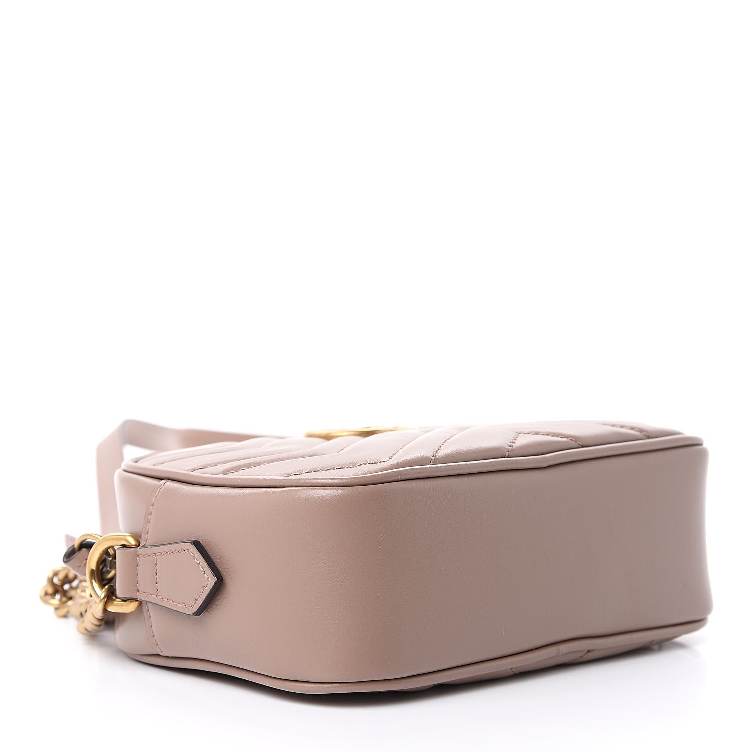 Gucci Calfskin Matelasse Mini GG Marmont Chain Shoulder Bag Porcelain Rose 4 of 10