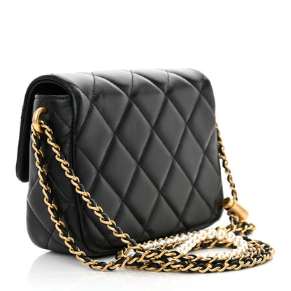 Chanel Lambskin Quilted Mini My Perfect Flap Black 3 of 12