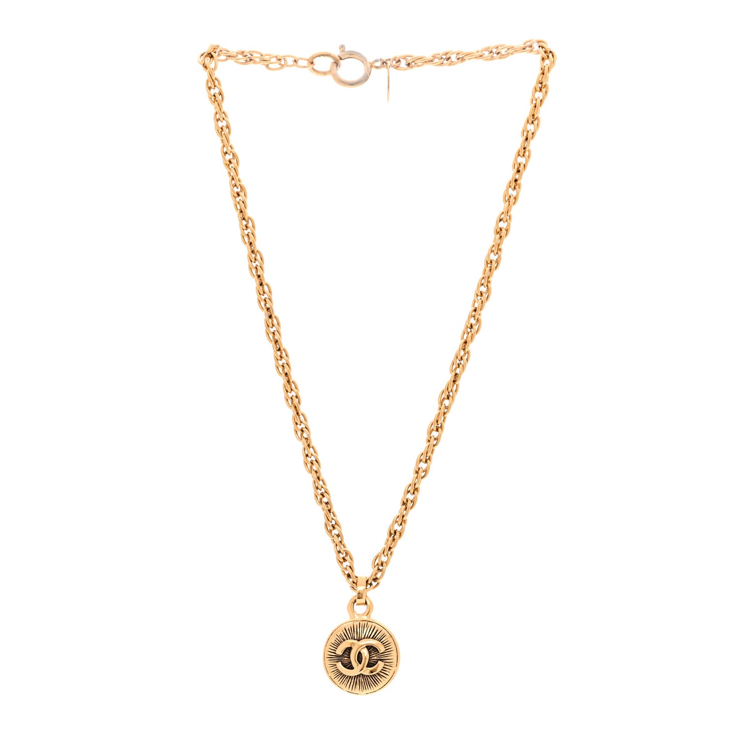 CC Pendant Necklace Gold