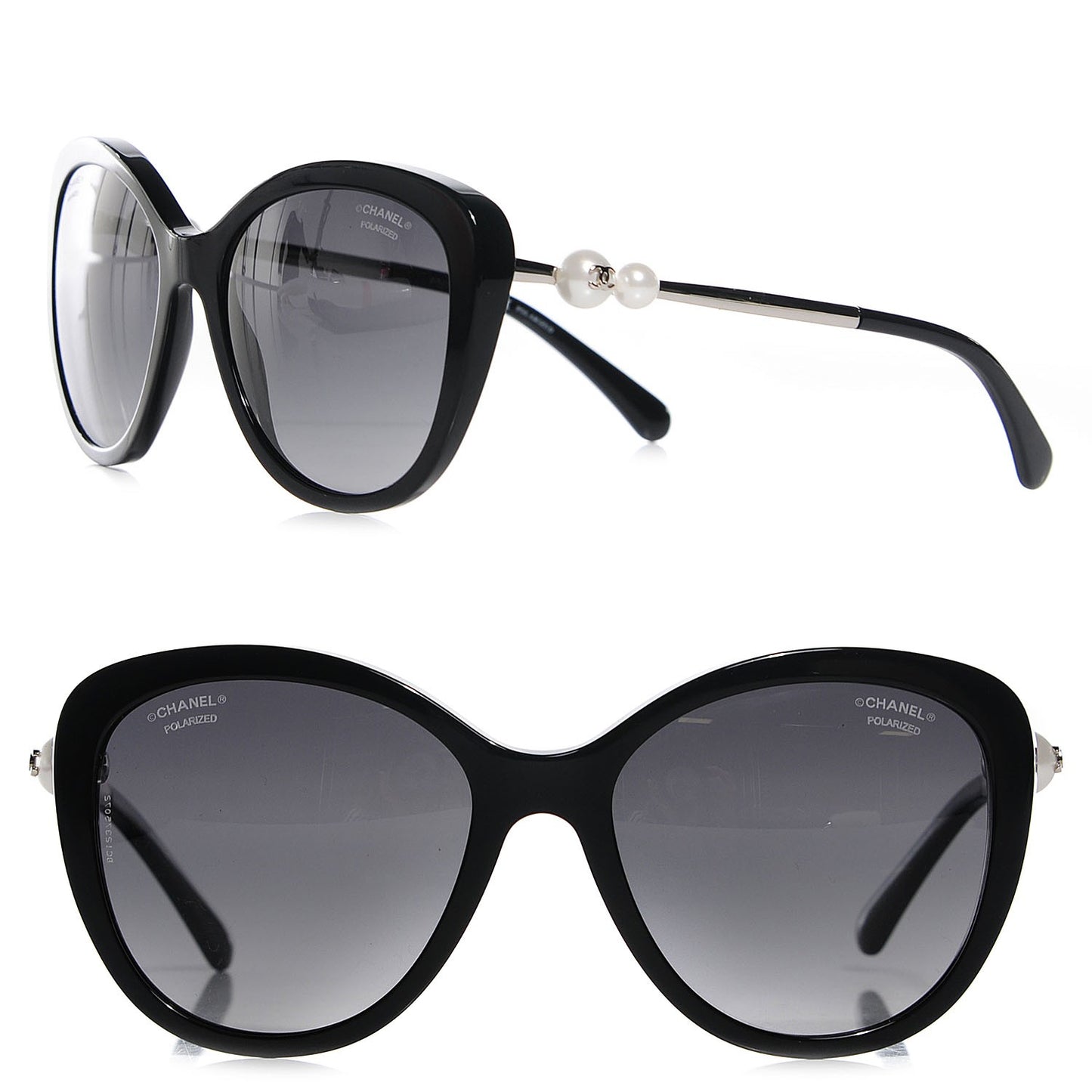 Butterfly Pearl Polarized Sunglasses 5338-H Black