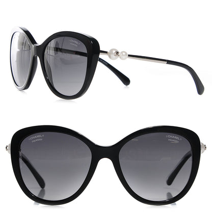 Chanel Butterfly Pearl Polarized Sunglasses 5338-H Black 1 of 6
