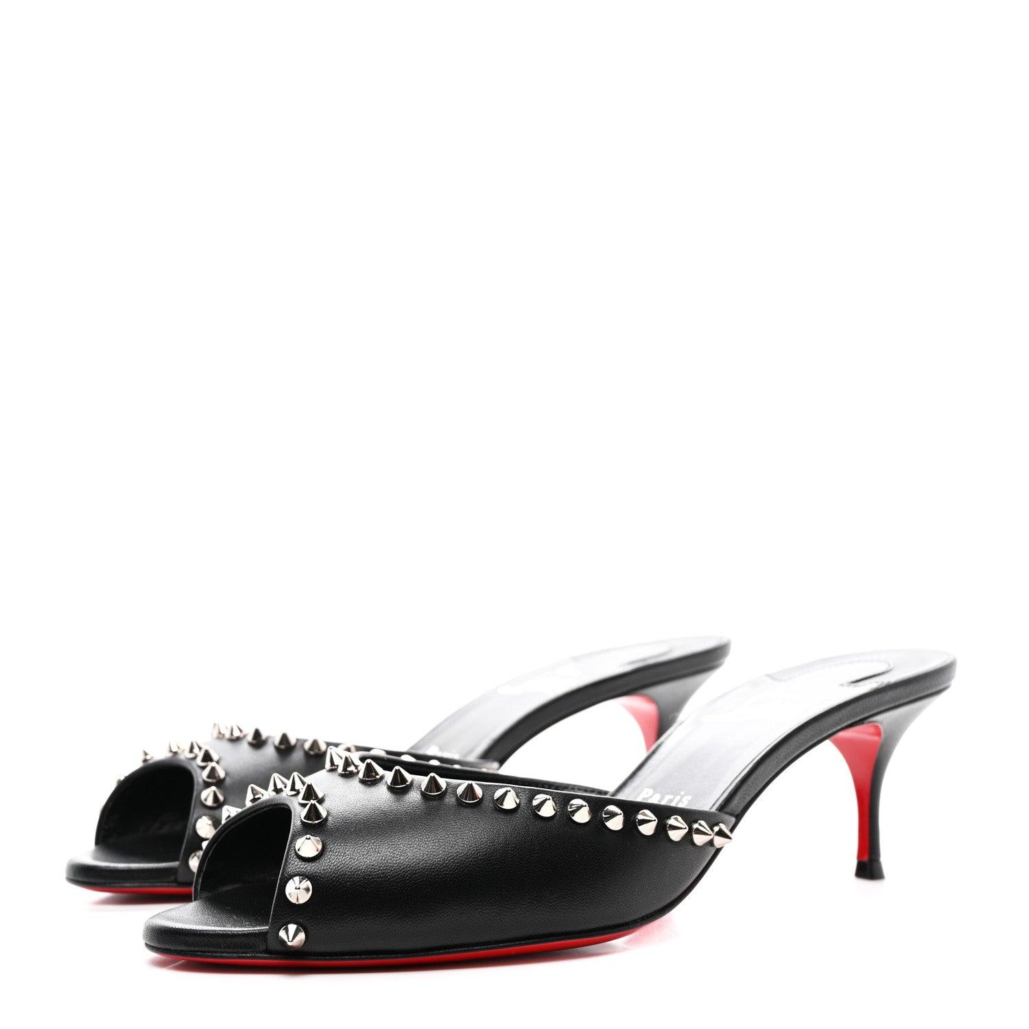 Christian Louboutin Nappa Spike Me Dolly 85 Sandals 40.5 Black 3 of 8