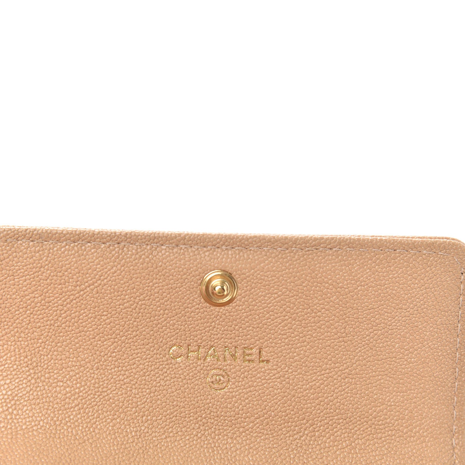 Chanel Caviar Quilted Boy Card Holder Wallet Beige 6 of 8