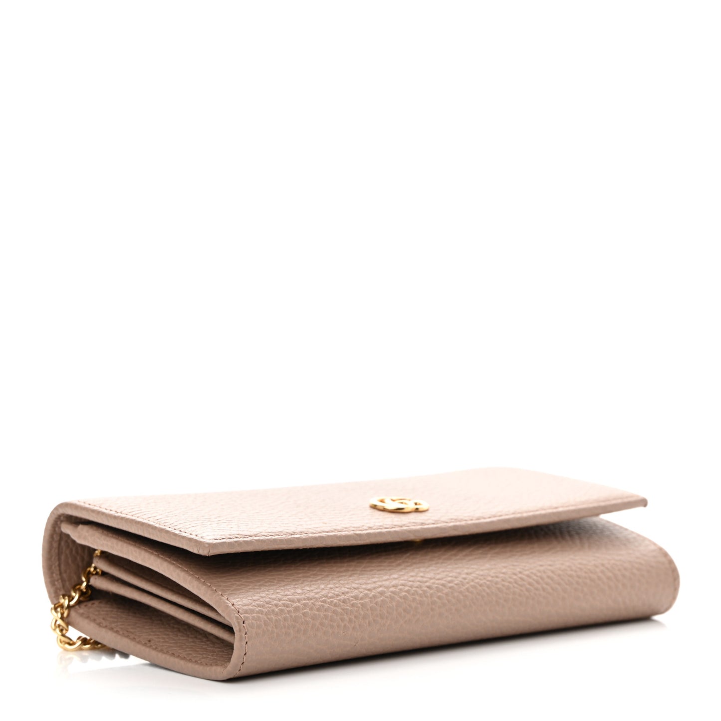Dollar Calfskin Petite GG Marmont Wallet Chain Bag Porcelain Rose