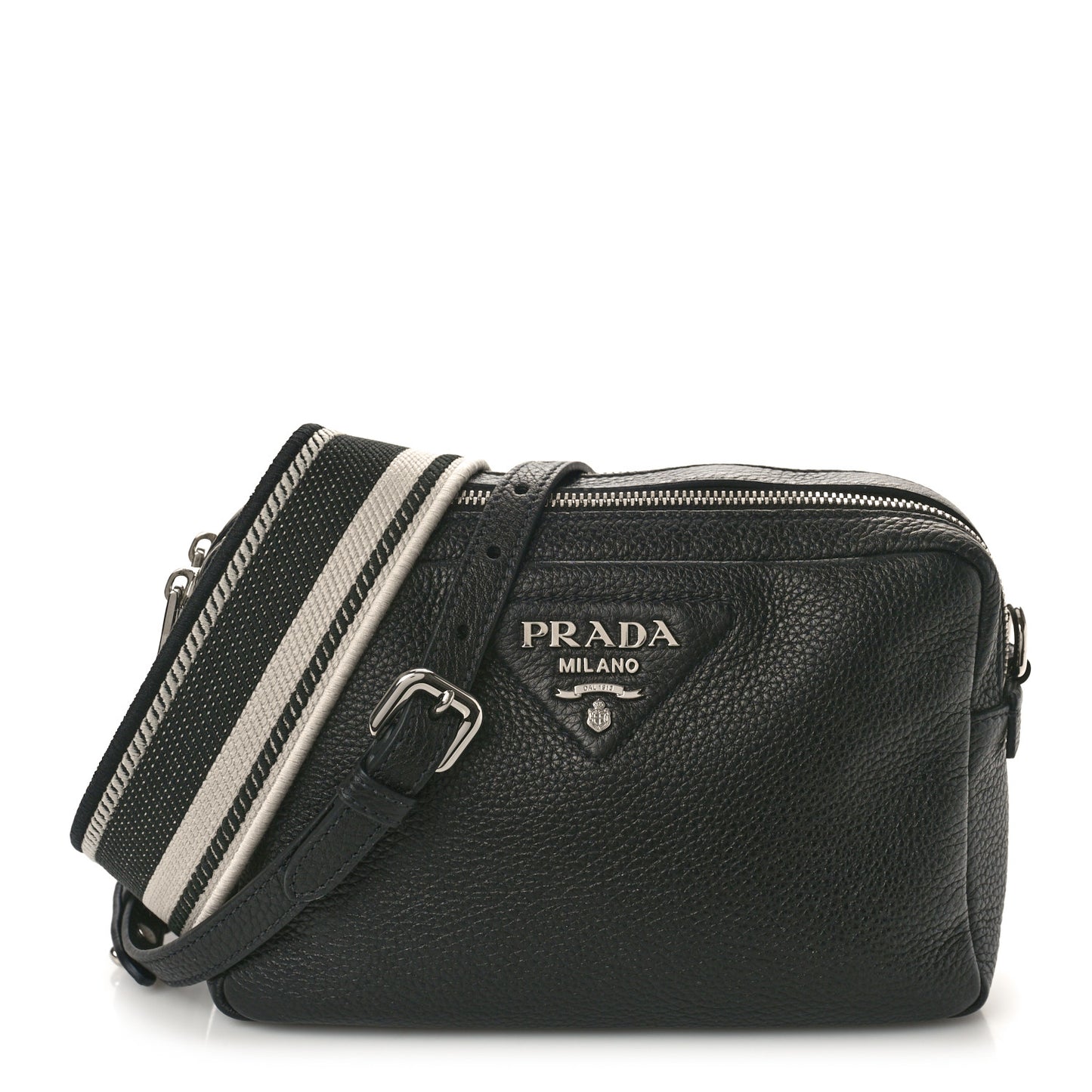 Vitello Daino Soft Camera Crossbody Black
