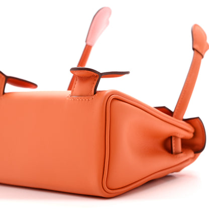 Hermes Swift Quelle Idole Kelly Doll Handbag Orange Rose Sakura 9 of 10