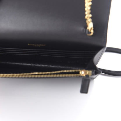 Saint Laurent Smooth Calfskin Classic Monogram Kate Tassel Chain Wallet Black 5 of 9