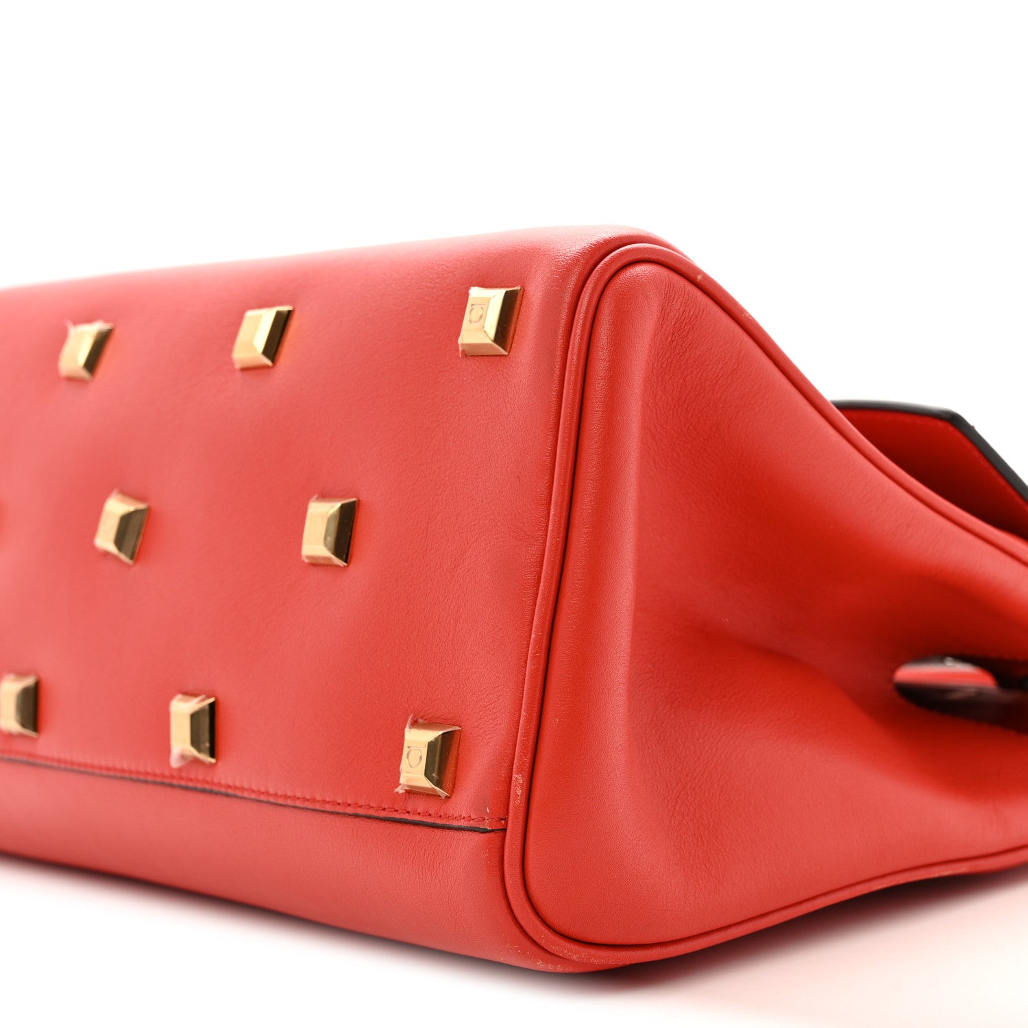 Salvatore Ferragamo Calfskin Medium The Studio Bag Red 10 of 15