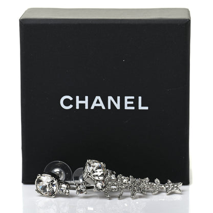 Chanel Crystal Starfall Drop CC Earrings Silver 5 of 6