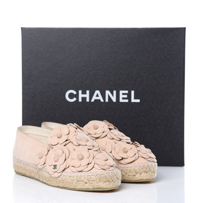 Chanel Suede Camellia CC Espadrilles 38 Pink 11 of 11