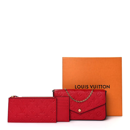 Louis Vuitton Empreinte Pochette Felicie Chain Wallet Scarlet 12 of 12