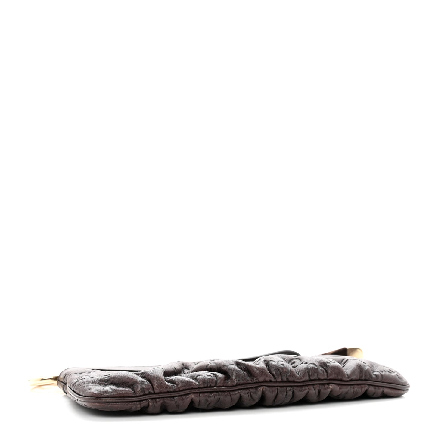 Guccissima Signature New Britt Wristlet Chocolate