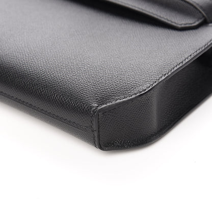 Hermes Epsom Kelly Depeches 25 Pouch Black 9 of 11