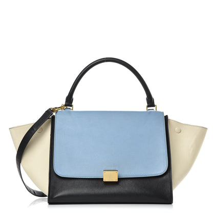 Celine Smooth Calfskin Medium Tri-Color Trapeze Blue Lavender 1 of 19