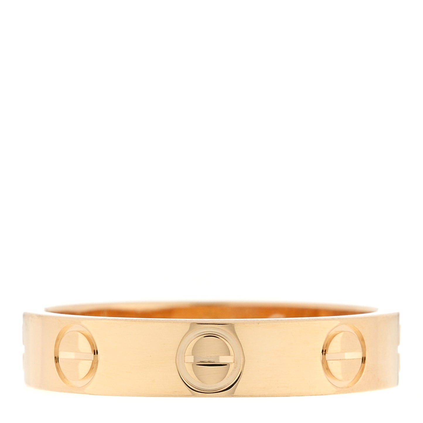 18K Yellow Gold 3.5mm LOVE Wedding Band Ring 48 4.5