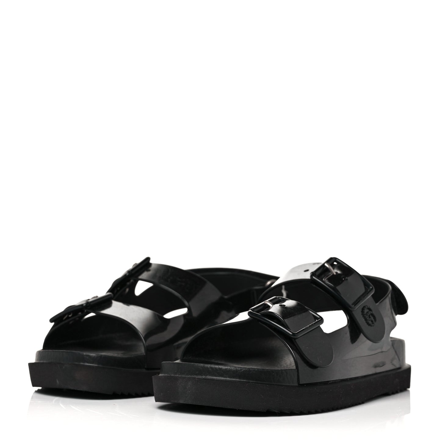 Rubber Mini Double G Womens Isla Dad Sandals 38 Black